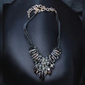 Chico's Multi Faceted Beaded Statement Necklace